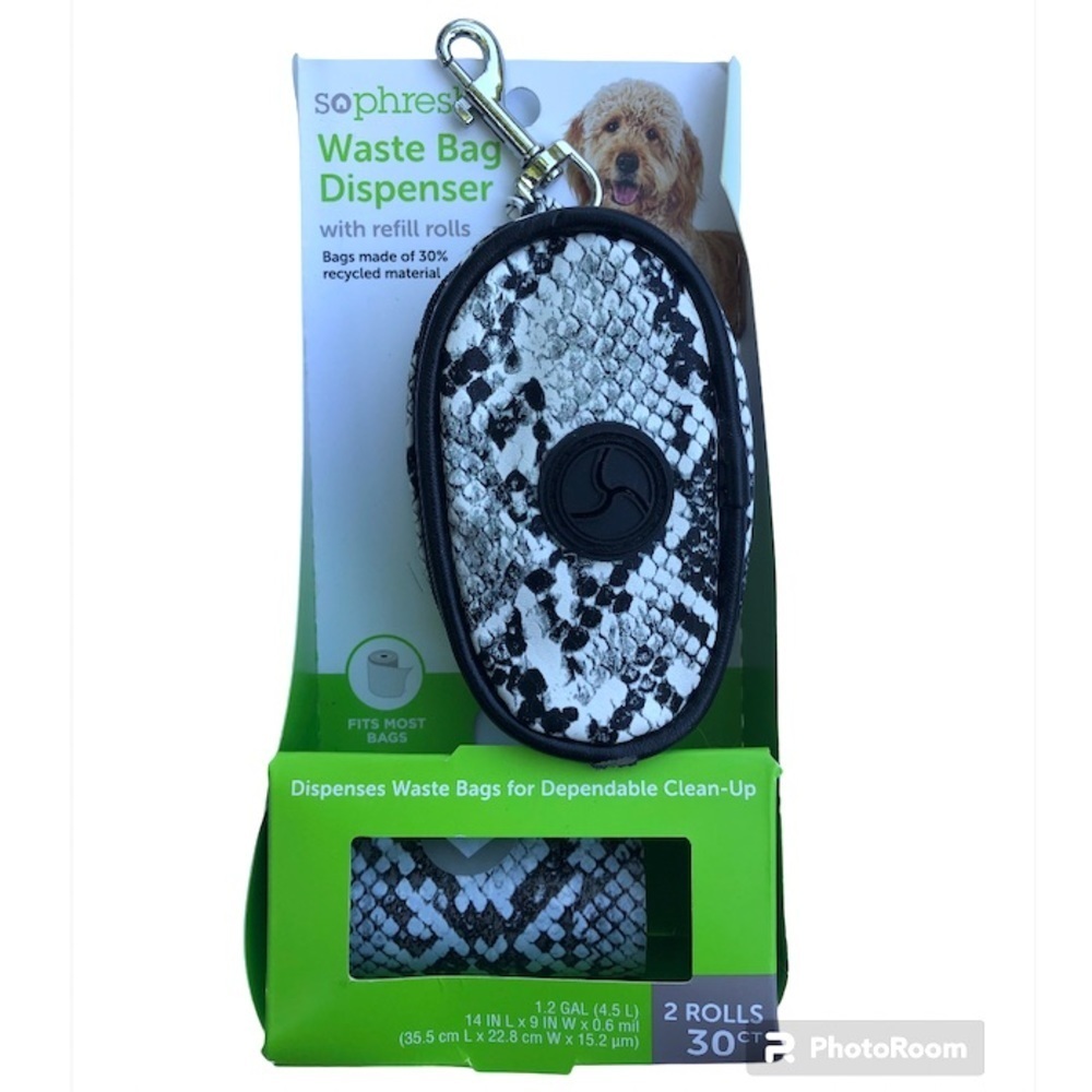 New Gothic snakeskin Sophresh dog waste poop bag holder